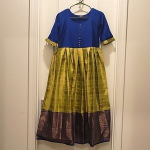 ✨ Indian Silk Long Gown 👑 Elegant • Floor-Length • Festive Ready 💃